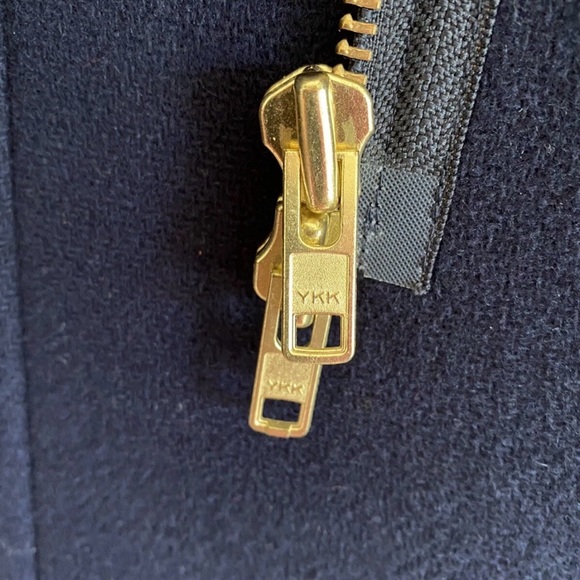 J. Crew Navy Stadium Cloth Cocoon Coat Italian Wool Nello Gori. Size 00 - Picture 9 of 10